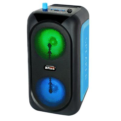 China New Trolley 2021 Speaker Outdoor Portable DJ Speaker System Blue Tooth Speaker With LED Light for sale