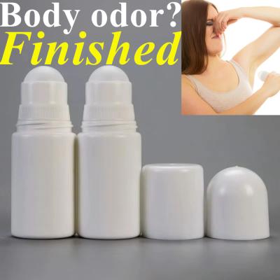 China HDPE Plastic Roller Bottles 50ml 60ml Refillable Roll On Deodorant Bottle for sale