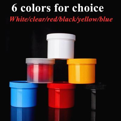 中国 150ml 250ml 500ml White Black blue translucent Plastic Cosmetic Container PP Cream Jar Protein Powder PP jar 販売のため