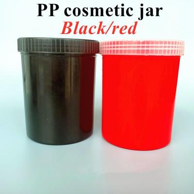 China Blanco Rojo Negro plástico PP Cosmético de belleza Maquillaje Botella Crema para el cuidado de la piel Jar 150g 250g 500g Cuerpo cara jar cosmético pp en venta