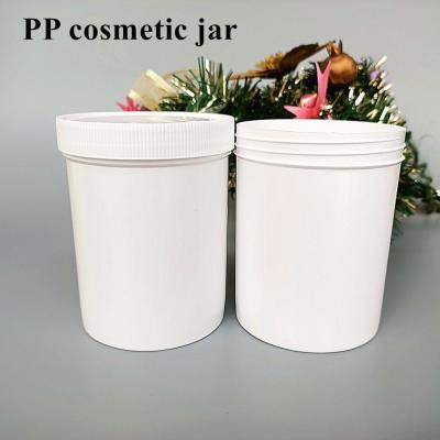 中国 150g 250g 500g ホワイト ブルー ブラック 環境に優しい プラスチック製 PP スクリップ蓋デザイン 化粧品 身体顔 プラスチック製の油膏 クリームボトル 販売のため