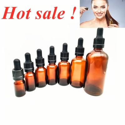 China Essential Oil Packaging 1OZ 2OZ 20ml 30ml 50ml Amber essential oil serum Glass Dropper Bottle with Childproof Cap zu verkaufen