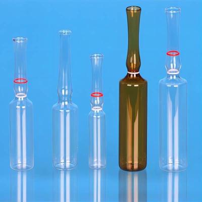 China 2ml 5ml 10ml Empty USP standard borosilicate Glass Ampoules Transparent and Amber Color for penicilin Injection Medicine zu verkaufen