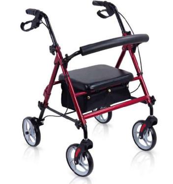 China Mobilitätshilfen Medizinischer Rollator Leichtbau Stahl 4-Rad-Rollator zu verkaufen