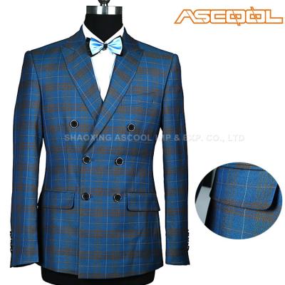 China Excellent Quality Anti-Shrink Guaranteed Material Plus Size Dark Blue Mens Suit for sale