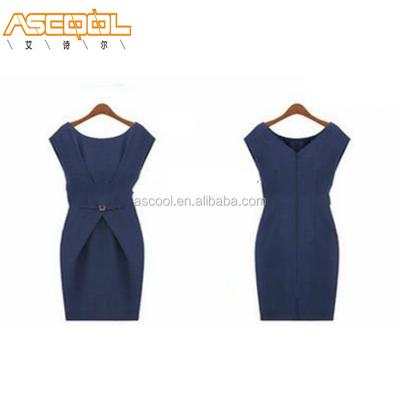 China Anti-Wrinkle Deep V Neckline Dress For Office Lady Fashionable Gents Dresses for sale