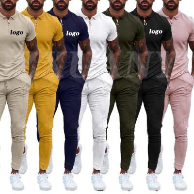 China 2021 Summer Men's High Quality Multicolor Loose Casual Breathable Short Sleeve Breathable Suit Hot Selling 2 Piece Sports Tracksuit for sale