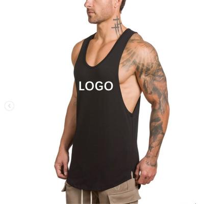 China Custom Sports Bodybuilding Men's Running Logo Gym Workout Shirt Wholesale QUICK DRY Tank Tops for sale