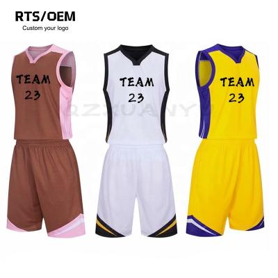 China Breathable Sublimation Printing Custom Logo Basketball Uniforms Reversible Basketball Tank Top Loungewear Tracksuits Cheap The New for sale