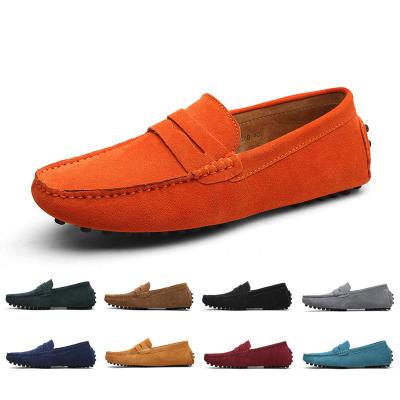 China Fashion Trend Logo Men Driving Leather Comfortable Loafer Loafers Custom Breathable Flat Shoes for Men for sale