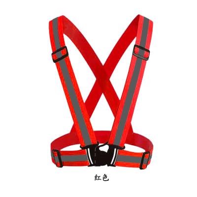 China Factory Wholesale Breathable Reflective Night Suspenders Running Elastic Suspender Climbing Reflective Vest for sale