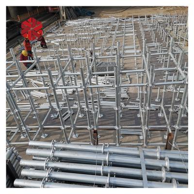 China Traditional Q235 Q345 hot-dipped galvanized ringlock scaffolding M48 M60 types scaffolding solutions andaime ponteggio for sale