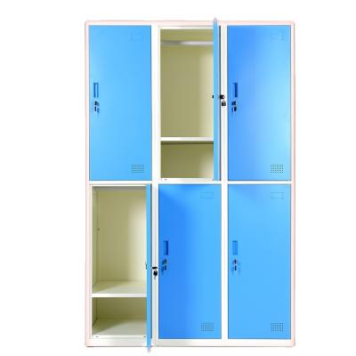 China Popular Steel Wardrobe Locker 6 Door Storage Locker Steel Cabinet CC-B4T for sale