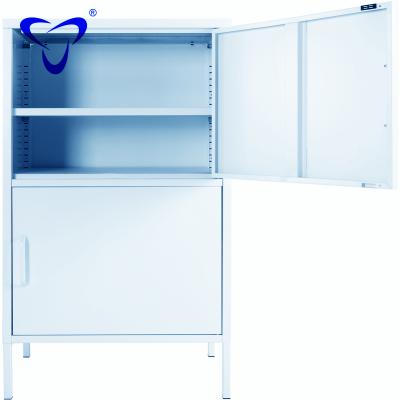 China Eco - Friendly Storage Combination Smart Home Use Door Steel Material Furniture Two Metal Legs Long Storage Cabinet for sale