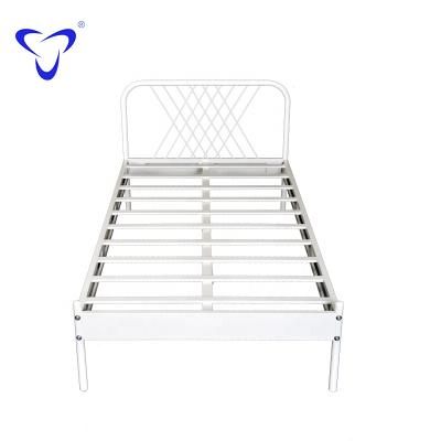 China Modern Design Metal Frame Adjustable Strong Steel Bed Adults Good Quality King Bed KD Steel Bed(Size) for sale