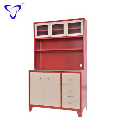 China LIGHTWEIGHT metal GROUP manufacturer price with good quality knock down steel structure furniture for kitchen home use metal storage cabinet for sale