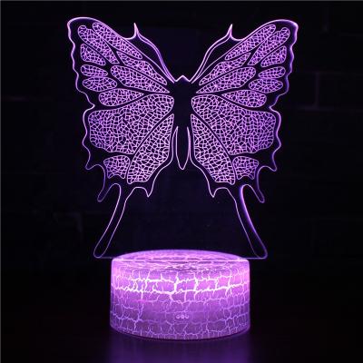 China Indoor 3D Room Lamp Optical Illusion Night Light Touch LED Table Lamp 7 Color Changing USB Operated Touch Switch for sale