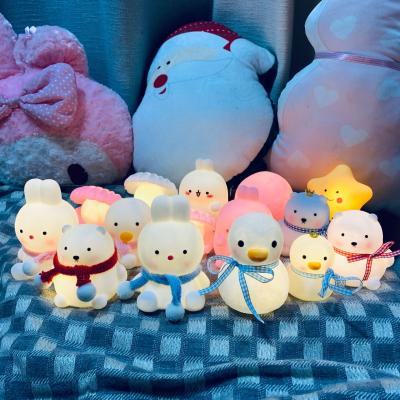 China CIS Night Light Cartoon Duck Lamp Children's Vinyl Toys Night Light Lead Popular Market Luminous for sale