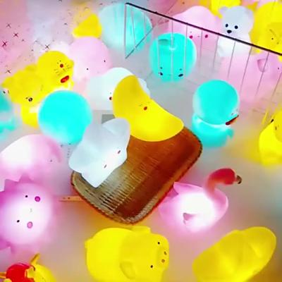 China Modern Customized Kids Cartoon Daidai Cute Duck Silicone Night Light Skin-friendly For Children for sale