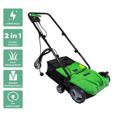 China 32cm Cutting Length 1500W Electric Lawn Rake Garden Lawn Thatcher And Price C02213 for sale