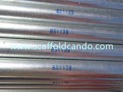 China Hot dip galvanized Q235 Q345B scaffolding steel pipe,GI tube with 1M, 2M,3M,4M,5M,6M length BS1139 EN10219 for sale