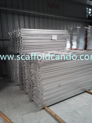 China Pre-galvanized scaffolding catwalk steel plank steel board with 43mm 50mm hooks 1800mm 1829mm for Frame Ringlock system for sale