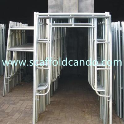 China Good performance galvanized scaffolding main frame, door frame, walk through frame 1219*1700mm for scaffolding frame for sale