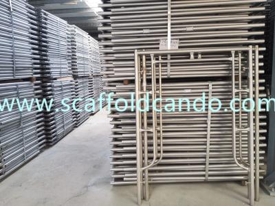 China Factory sell Q235 galvanized scaffolding door frame main frame ladder frame H frame 1219*1930mm,914*1524mm for buldings for sale