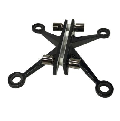 China Modern Stainless Steel Running Four Fitting Spider Glass Clamp Legs Fin Accessories for sale