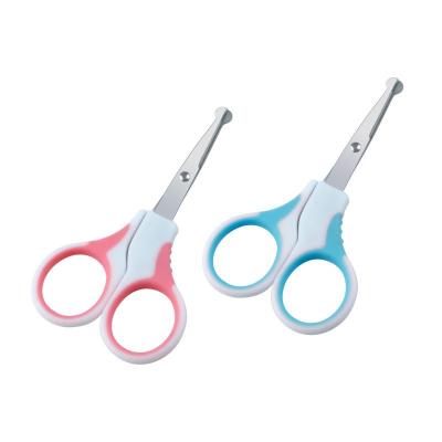 China Mini Scissors Safety Round Tip Kids Nail Scissors Newborn Baby Nail Clippers Cutter Good Quality For Baby for sale