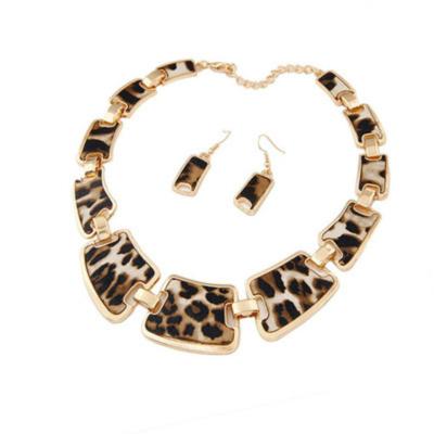 China Fashion Leopard Jewelry Set Alloy Vintage Necklace And Earrings CLASSIC Wholesale Sets for sale