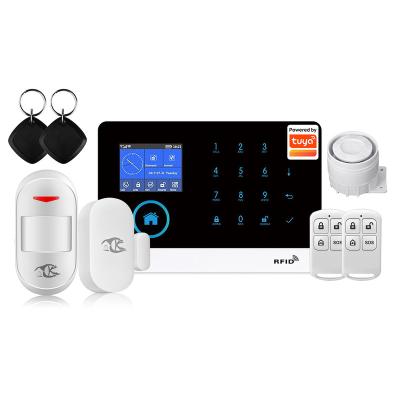 China Tuya Life Smart Burglar Alarm WiFi GSM GPRS Home Security Alarm System Wireless Control Panel SQ-103 for sale