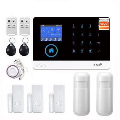 China Tuya Smart Home Security Alarm System 433MHz WiFi GSM SQ-YT103T Wireless Home Security Alarm System Burglar Control Panel Controls SQ-YT103T for sale