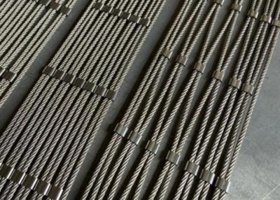 China 40mm*40mm SS Rope Mesh Balustrade Wire Mesh With Ferruled Connection for sale