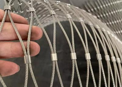 China Cable Mesh 70*70mm Wire Rope Mesh 304 Stainless Steel Rope Net for sale