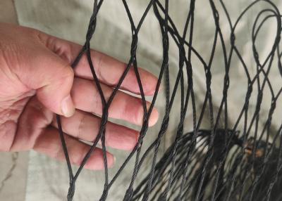 China Cable negro oxidado de 2,0 mm Zoo Mesh Rope Mesh 60 * 60 mm SS304 Zoo Rope Netting en venta