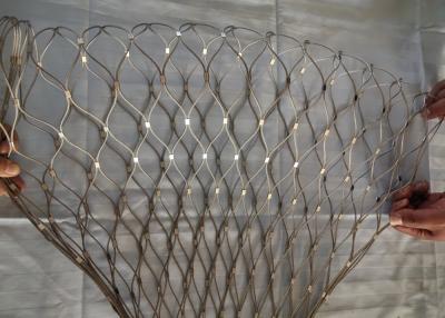 China Cable Mesh 20*20mm Wire Rope Mesh 7*19 Stainless Steel Rope Net for sale