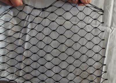 China 15mm*15mm SS316 Oxide Black Wire Stainless Steel Rope Mesh Net for sale