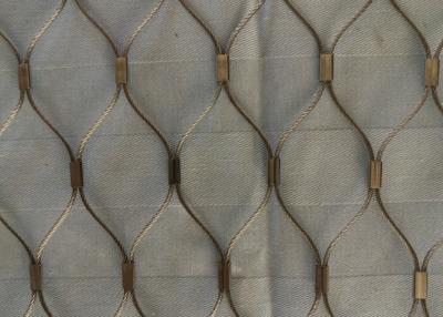 China 30mm*30mm  Knotted Steel Cable  Wire Rope Mesh As Staircase Fence for sale