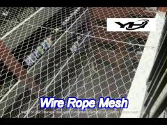 oxidized black stainless steel cable net 30mm*30mm steel wire rope net