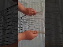 Wire Rope Mesh 30mm*30mm  Knotted Steel Cable  mesh As Staircase Fence