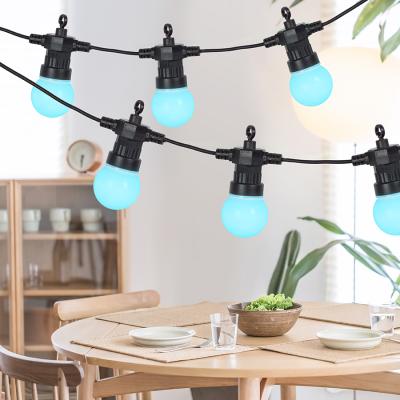 China Daily Outdoor Waterproof Blue String Light Bulb Hanging Sockets for sale