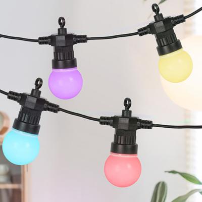 China Daily Outdoor Multi Vintage Decoration LED Plastic Globe Blub String Lights For Outdoor for sale