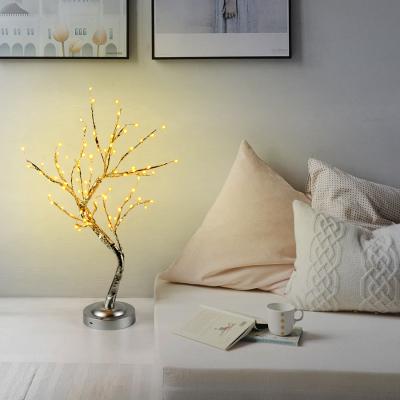 China Christmas 108 Warm White Artificial Copper Wire LED Bonsai Desktop Tree Lights for sale