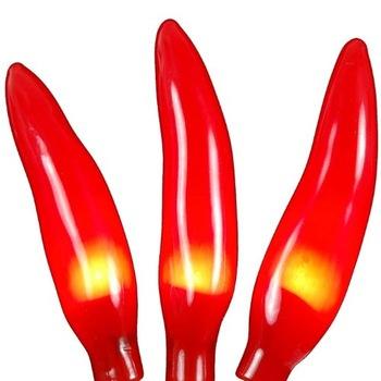 China Firmly on 120v Autumn Harvest Red Chili Pepper String Lights for Indoor and Outdoor Garden Decor for sale