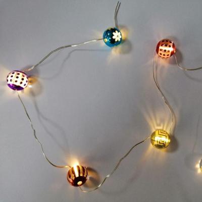 China Copper Wire Indoor Christmas Festive Ball Color Decoration Party Battery Decoration Electric Fairy Lights for sale