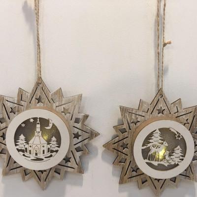 China 2019 Ramadan Cloths Wall Decor Led Christmas Snowflake Lights Decorative Warm White Led Wooden Carving Night Light for sale