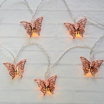 China Navidad Eco-friendly Decorations LED LightBest Selling Home Decoration Warm White Led Butterfly Fairy Lights for sale