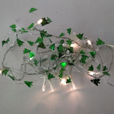 China Christmas Products Round Ball Bead And Tree Green Micro Led String Light Christmas for sale