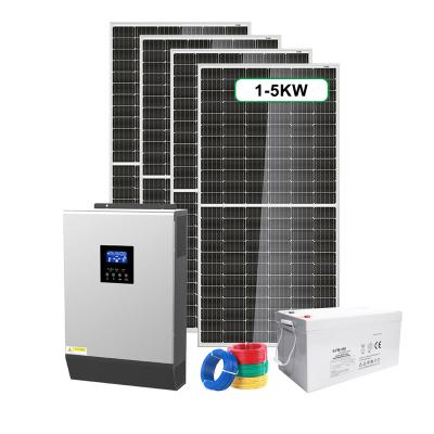 China Home All In One 5kw 10Kw 20Kw 30Kw 50Kw 80Kw 100kw 1mw Hybrid Wind Off Grid Home Lighting Panel Rack Solar Power Track System for sale